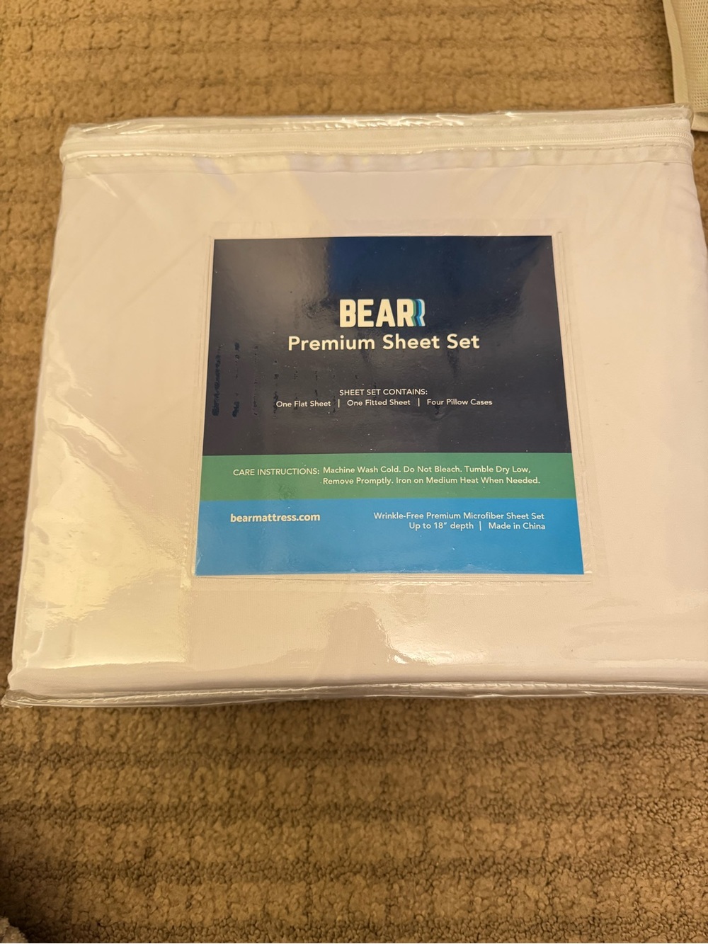 Premium White Microfiber Sheet Set and Matress Protector